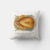 水彩ローストターキーディナーサンクスギビング クッション (正面)