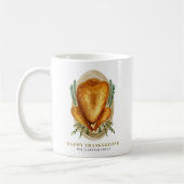 水彩ローストターキーディナーサンクスギビング コーヒーマグカップ (左)