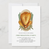 水彩ローストトルコのフレンドリディナー 招待状 (正面)