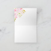 水彩ローズのブーケ ありがとう サンキューカード (内部)