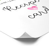 水彩ローズのレシピカードはこちら ポスター (角)