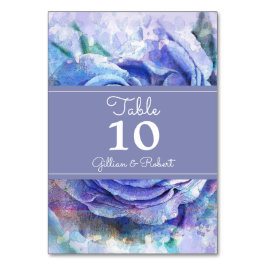 水彩ローズの愛らしい テーブルナンバー