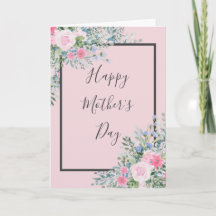 水彩ローズの母の日カード