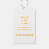 水彩ローズの茎とハチのギフトタグ ギフトタグ (裏面)