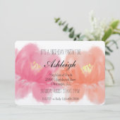 水彩ローズの誕生日 招待状 (スタンド正面)