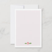 水彩ローズフラワーボタニカルRSVP返信カード 出欠カード (裏面)