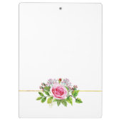 水彩ローズブーケ春と夏フローラ クリップボード (裏面)