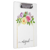 水彩ローズブーケ春と夏フローラ クリップボード (右)