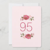水彩ローズブーケ95thバースデーパーティー 招待状 (裏面)