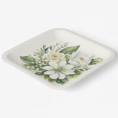 水彩ローズブーケ ペーパープレート (傾斜あり)