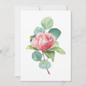 水彩ローズボーダー結婚発表 招待状 (裏面)