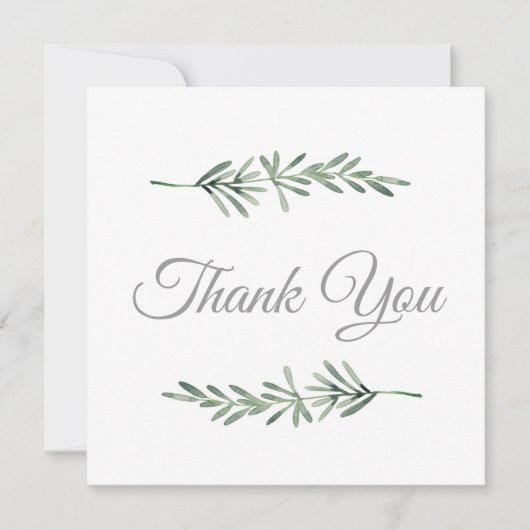 水彩ローズマリー サンキューカード (正面)