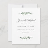 水彩ローズマリー 招待状 (正面)