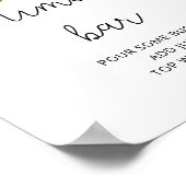 水彩ローズミモザバーポスター ポスター (角)