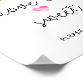 水彩ローズラブは甘いおやつを取る ポスター (角)