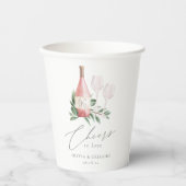 水彩ローズワイン　愛に乾杯 紙コップ (正面)