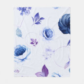 水彩ローズ31 フリースブランケット (正面)