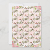 水彩ローズ ティーセット 招待状 (裏面)