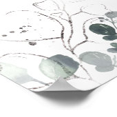 水彩ローズ ティーブライダルシャワー ウェルカムサイン ポスター (角)