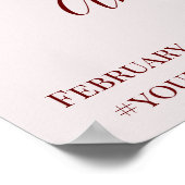 水彩ローズ ティーブライダルシャワー ウェルカムサイン ポスター (角)