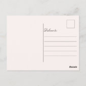 水彩ローズ フラワー ウェディング  congratulation ポストカード (裏面)