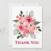 水彩ローズ フラワー 感謝カード シーズンカード (正面)