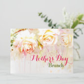水彩ローズ マザーズデイブラン 招待状 (スタンド正面)