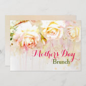 水彩ローズ マザーズデイブラン 招待状 (正面/裏面)