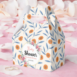 水彩ローズ＆ユーカリ ベビーシャワー フェイバーボックス