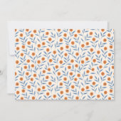 水彩ローズ＆ユーカリ ベビーシャワー 招待状 (裏面)