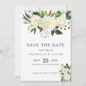 水彩ローズ 招待状 (正面)