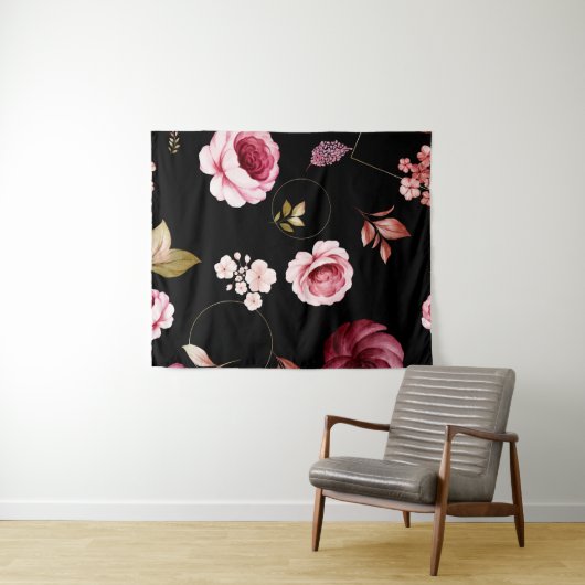 水彩ローズ 32 タペストリー (インサイチュ(横))