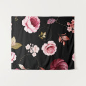 水彩ローズ 32 タペストリー (正面(横))