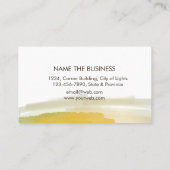 水彩ロータスフラワーオレンジ（ばちゃばちゃ）跳ねる抽象芸術 名刺 (裏面)