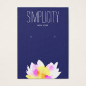 水彩ロータスフローライヤリングディスプレイカード (正面)