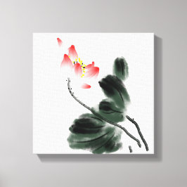 水彩ロータスフローラチノワジェリーインク絵を描洗浄 キャンバスプリント