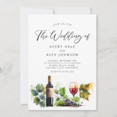 水彩ワイナリー結婚式招待状 招待状 (正面)