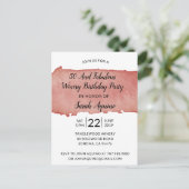 水彩ワイナリー50と素晴らしい誕生日パーティー インビテーションポストカード (スタンド正面)