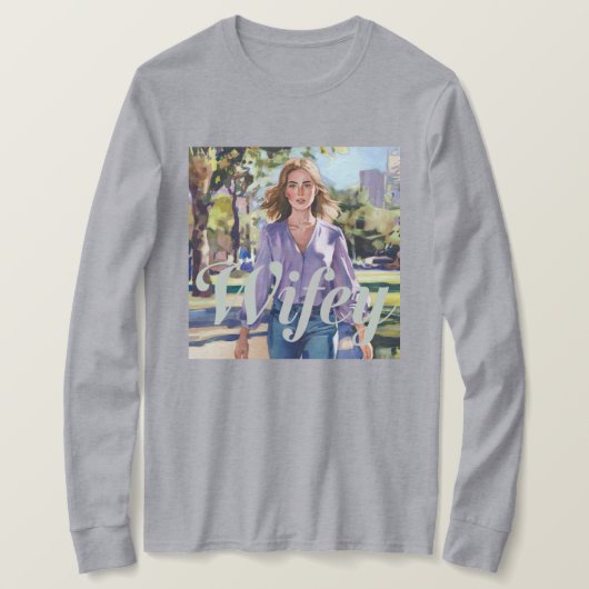 水彩ワイフィーTシャツ Tシャツ (デザイン正面)