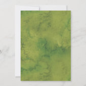 水彩ワイルドグリーンの葉の愛とカー感謝していド サンキューカード (裏面)