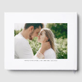 水彩ワイルドグリーンリーフリース結婚ズ ゲストブック (裏面)