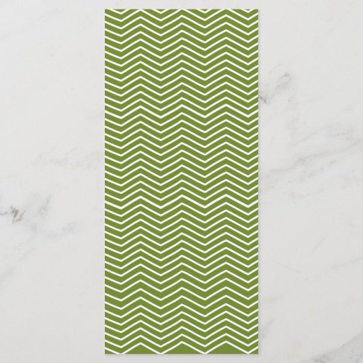 水彩ワイルドグリーン結婚リーフのメニューカードII メニュー (裏面)