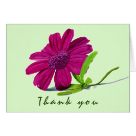 水彩ワイルドチュニジアフラワーサンキューカード