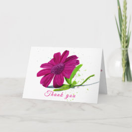 水彩ワイルドチュニジアフラワーサンキューカード サンキューカード