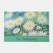 水彩ワイルドデイジー署名 ドアマット (正面)