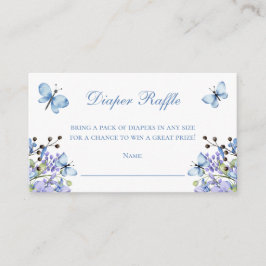 水彩ワイルドフラワーおむつラッフルベビーシャワー エンクロージャーカード