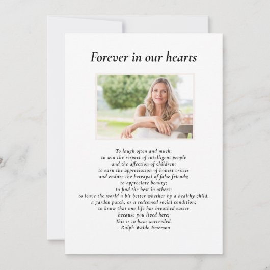 水彩ワイルドフラワーお祝いの写真 招待状 (裏面)