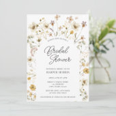 水彩ワイルドフラワーアーチブライダルシャワー 招待状 (スタンド正面)