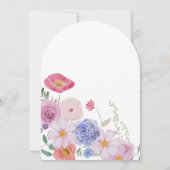 水彩ワイルドフラワーアーチ確認 招待状 (裏面)