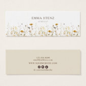 水彩ワイルドフラワーイヤリングバスケスタッド表示 (正面&裏面)